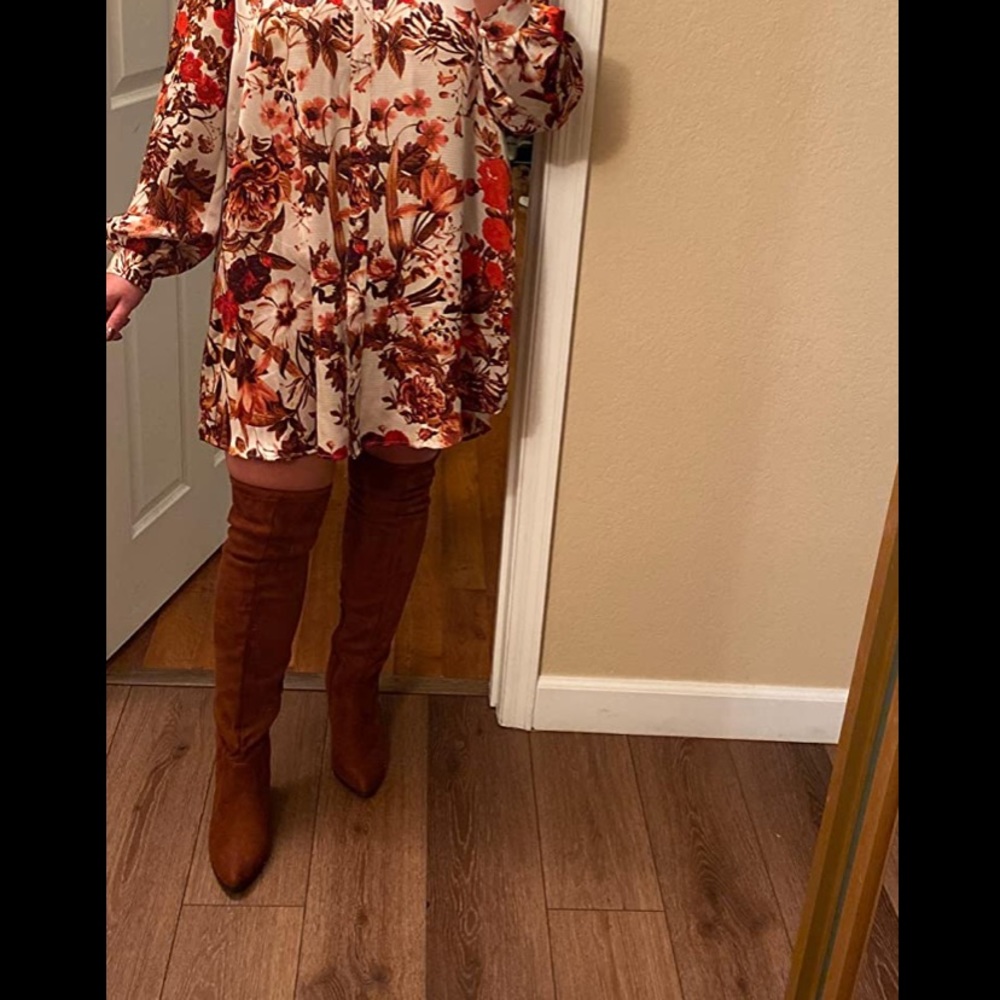 Thigh High Boots Over The Knee Stretch Block Heel - Picture 6 of 8